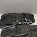 BAGAIL 4 Set/6 Set/8 Set Compression Packing Cubes Travel Accessories Expandable Packing Organizers (Half Mesh, 6-Black)