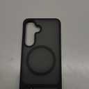 BNAAGO Magnetic for Samsung Galaxy S24 Case / S25 Case with Kickstand, Compatible with Mag-Safe, Slim Shockproof Grippy Translucent Matte Phone Cover, Built in Invisible Stand, Black