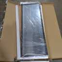 VooBang 18x48 inch Over Door Mirror Wooden Frame, Full Length Hanging Mirror with Durable and Space-Saving Design for Bedroom, Bathroom, or Closet, Adjustable Height Hooks, Grey