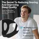 Chin Strap for Sleeping with 4-Side Adjustment, Anti Snoring Chin Strap Elasticity for Adults, Anti Snoring Devices Breathable and Durable, Snore Stopper for CPAP Users, Black, M