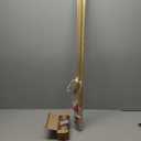 1 Inch Modern Gold Double Curtain Rod for Windows - Tension curtain rods 48 to 84 Inchs- Luxury Translucent Finials with Holdbacks -BHSRODS Home Double Window Rods for Living Room & Bedroom