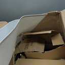 Floor Lamp for Living Room Adjustable Tall Standing Lamp, 3-Way Dimmable Floor Lamp for Bedroom Office, Black Gold Lamp with Marble Base and White Linen Shade