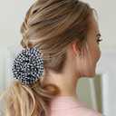 4Pcs Checkered Satin Hair Claw for Women, Multicolored Scrunchies Hair Ties for Teens, Fashion Hair Bands Hair Bow Ropes Ponytail Holders Hair Accessories