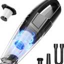 Handheld Vacuum Cordless, Rechargeable 8000PA, Car Vacuum Portable Cordless, Hand Vacuum Rechargeable, 3 in 1, Lightweight, Hand Held Vacuum Cleaner for Car Home Office, Pet Hair (Black)