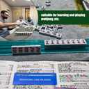 8 Pcs Mahjong Card Guide and Line Finder Set, Game Strategy Helper Tool for Beginners and Seniors, Perfect for Travel, Party, Game Night, Competition (Blue)