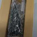 Mini Christmas Tree with Lights, Small Table Top Decorations, Desktop Miniature Pine Tree Xmas Holiday Decor Indoor Home, Bottle Brush Trees with Wooden Base, 5 Pcs with Light