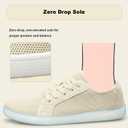 Mens Flat Shoes Wide Toe Zero Drop Indoor House Sneakers Casual Breathable Comfortable (8, Beige)