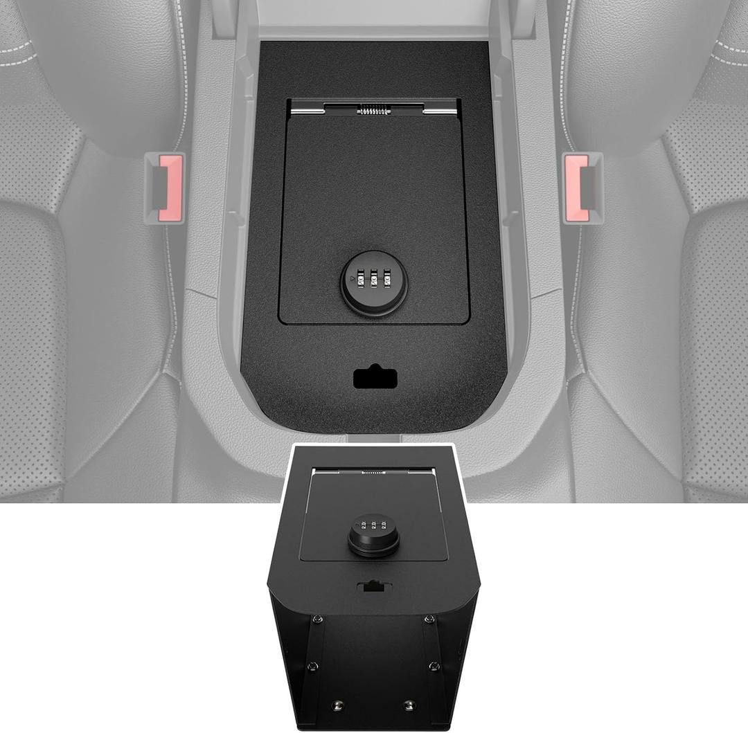 Center Console Safe Organizer Compatible with 2019-2025 Toyota RAV4 Lock Box Console Safe Vault Replacement for 2019-2025 Toyota RAV4 Accessories