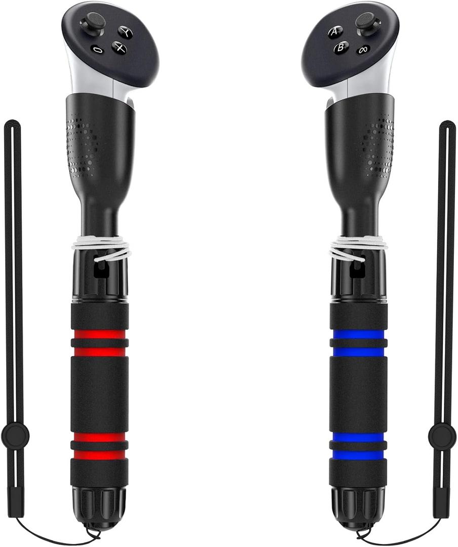 YOGES Gorilla Tag Long Arms Compatible with Meta Quest 3S/ Quest 3/ Oculus Quest 2/ Quest Pro/Rift S Controller, Beat Saber Handle Attachments VR Sticks Dual Extensions Grips for Playing VR Games