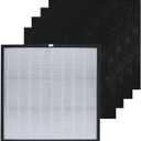 PUREBURG 1183050K Replacement Filter Compatible with Whirlpool Whispure Whispure Pro 2000 WPPRO2000 Series Air Purifiers,H13 True HEPA Activated Carbon Pre-Filters