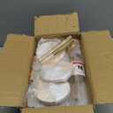 VINCIGANT 6PCS Gold Candle Sticks Holder in Wedding Centerpieces for Tables, Metal Candlesticks Sticks Holder with Acrylic lampshade for Parties, Halloween, Christmas, and Wedding Decorations