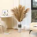 9 Stems Pampas Grass Decor Tall 48''/4 FT, Long Fluffy Dried Pompas Grass, Large Pampas Grass for Floor Vase, Rustic Wedding, Baby Shower, Party, Farmhouse, Boho Home Decor