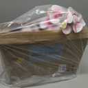 Briful Orchids Artificial Flowers 15" Light Pink Phalaenopsis Orchid with Silver Pots Real Touch Faux Orchid Plant for Home Office Bathroom Living Room Decoration