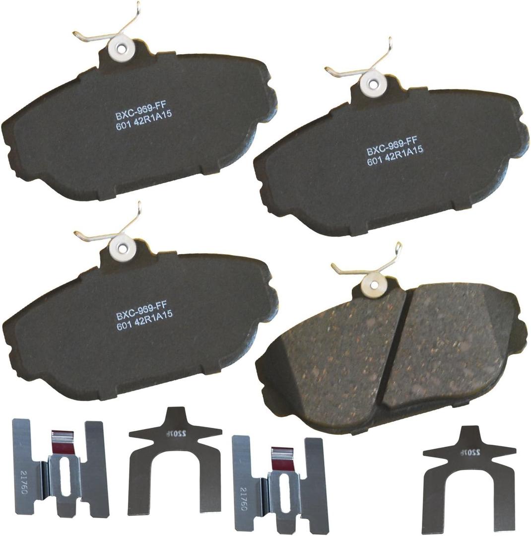 Bendix Premium SBC601 Ceramic Front Brake Pads for Ford Sable 2000-1994, Taurus 2002-1994, Windstar 1998-1995, Lincoln Continental 1994-1993, Mercury Sable 2001-1994