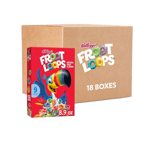 Kellogg’s Froot Loops Breakfast Cereal, Kids Cereal, Family Breakfast, Family Size, Original (70 small boxes)