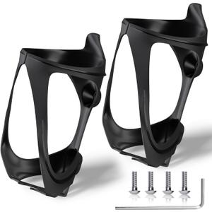CITOOTY Bike Water Bottle Holder - 2 Pcs Ultralight Bicycle Cup Holder Cage with Screws Tool, Universal Resin Cycling Bottle Rack Brackets for Road MTB Mountain Bike, Fits for 2.75-3.94" Diameter Cup
