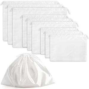 Peohud 9 Pack Dust Cover Storage Bags, Purse Dust Bags with Drawstring, Large Silk Cloth Travel Storage Pouch for Handbags Shoulder Bags Purses Shoes Luggage