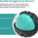 Dog Ball for Aggressive Chewers - Interactive Dog Toy Giggle Balls Fun Squeaky Sound to Keep Them Busy, Durable for Small Medium Large Breeds, Rubber Chew Toy As Seen on TV, Black & Lake Blue
