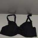 Women's Underwire Bikini Top - Push Up Swimsuit Top Only Twist Front Bathing Suit 2025 Retro Swim Bra (Large, Black)