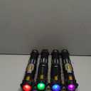 4 Pack Light up Sword Saber with FX Sound (on-Off Control) and Full Retractable Handle, 4 Colors LED Glow in The Dark Toy for Kids Adult