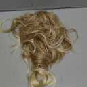 HOOJIH Clip in Ponytail Extension, Ponytail Extension 18 Inch Hair Ponytail Extension Wavy Ponytail Clip on Ponytail Synthetic Ponytail Hair Pieces for Women - Ombre Deep Blonde and Light Blonde
