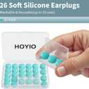 3 x Ear Plug for Sleep, 13 Pairs Reusable Soft Waterproof Silicone Noise Cancelling Earplug for Snoring Blocking, Moldable Ear Putty for Noise Reduction, Swimming, Shower, Travel, Studying