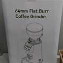 MOKKOM Professional 64mm Flat Burr Coffee Grinder with 100 Grind Settings, All-Metal Stainless Steel Body, Coffee Bean Grinder with Adjustable Electronic Timer, Anti-Static, LED Display