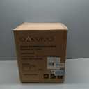 Faux Leather Round Ottoman with Storage 12.6" W x 14.17" H & 14.76" W x 17.32" H Set of 2, Small Boucle Coffee Table Footstool with Removable Lid for Living Room, Bedroom, Beige