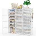 Portable Shoe Rack Shoe Organizer for Closet Entryway 48 Pairs Shoe Rack Organizer with Doors Shoe Storage Organizer Shoe Rack with Cover Shoe Organizer Cabinet Shoe Rack for Closet Entryway Bedroom