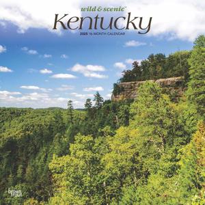 Kentucky Wild & Scenic | 2025 12 x 24 Inch Monthly Square Wall Calendar | Plastic-Free | BrownTrout | USA United States of America Southeast State Nature