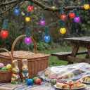 Baquler 20 ft Easter Spring String Lights Easter Colorful Slow Twinkling Plug in String 60 LED Firefly Flash Lights Garland Waterproof Light for Outdoor Indoor Spring Garland Outdoor Indoor Decoration