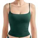 SUUKSESS Women Sexy Square Neck Tank Top Summer Y2K Going Out Basic Cami Shirt, Size Medium