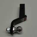 CURT 45056 Trailer Hitch Mount with 2-Inch Ball & Pin, Fits 2-In Receiver, 7,500 lbs, 4-Inch Drop, Gloss Black Powder Coat