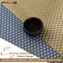 FAVE Blue Gold Table Runners Reversible Stain Table Runner for Rectangle Table Dimensional Embossed Dining Table Decor(Dual-Tone Sapphire Blue & Apricot,72x11)