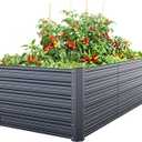 Ohuhu 6x3x1.9 FT Metal Raised Garden Bed Outdoor, Reinforced Deep Root Galvanized Steel Rustproof Planter Box, 100% Non-Toxic, 256 Gal Heavy Duty Tall Raised Beds for Growing Vegetables Flowers Herbs