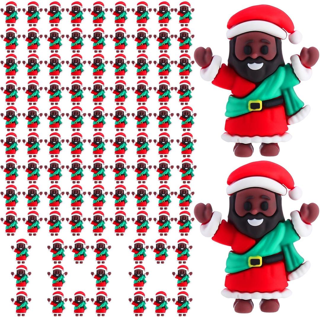 100 Pcs Little Black Jesus Figures Jesus Loves You Christ Little Christ Tiny Figures Christmas Sunday Religious Party Favors Gift