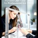 STOLAS Nail Tech Lamp for Desk, 4000K-6000K Dimmable LED Manicure Lamp, Desk Light for Nail Tech-Silver