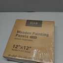 DJAR Wood Canvas Panels 12" x12'', 2 Pack – Ideal for Paint Pouring, Acrylic, Oil Painting, and Art Crafts