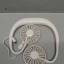 Portable Neck Fan, 2600mAh Battery Operated Ultra Quiet Hands Free USB Fan with 3 Speeds, Strong Wind, 360 Adjustable High Flexibility Wearable Personal Fan for Home Office Outdoor Travel (White)