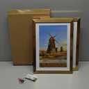 10x14 Picture Frame Set of 2, 10 x 14 Wood Photo Frames with Mat for 8x12 or 30x40cm Diamond Painting Art, Wooden Frame with Real Glass Cover for Wall and Tabletop Display,Gold