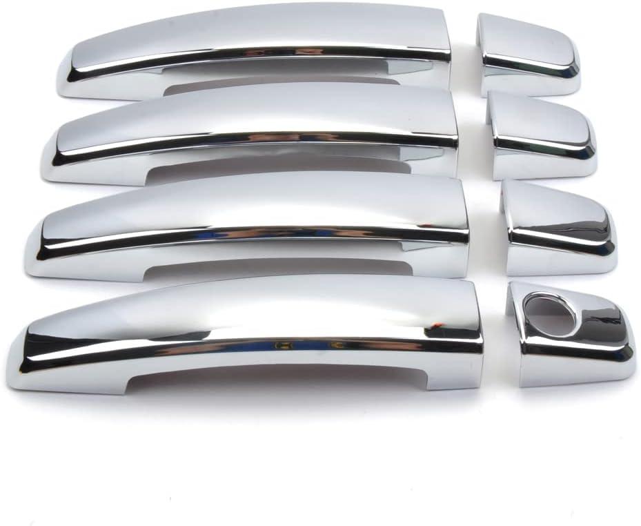 Dreamseek 8Pcs 4 Door Handle Cover Compatible with Chevy Malibu 2013 2014 2015 Cruze 09-15 Sonic Captiva Trax Buick Encore Exterior ABS Molding Protector Trim (Chrome Plated)