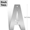 8 x 3 Inch Stainless Steel Metal Floating Address Numbers, Silver Metal House Letters, 304 Stainless Steel House Address Letters and Numbers, Modern Door Number and Letter for Home Hotel Office (G)