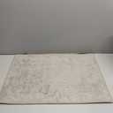 Color&Geometry Rubber Backed Waffle Bath Mat 30x17, Non Slip Machine Washable Bathroom Rugs, Soft Absorbent Chenille Boho Carpet for Bathroom Floor, Tub and Shower, Beige