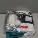 12 PCS Doctor Costume for Kids,Scrubs with Lab Coat/Nurse Costume Kids Set,Girls Boys Doctor Career Day Costumes (7-8 Years, Green)