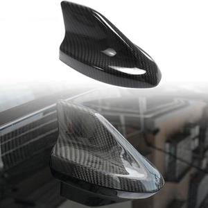 Jogon Dry Carbon Fiber Shark Fin Antenna Cover Trim for Ford Mustang S650 GT Dark Horse V8 EcoBoost 2024 2025 Roof Aerial Base Decorative Cover