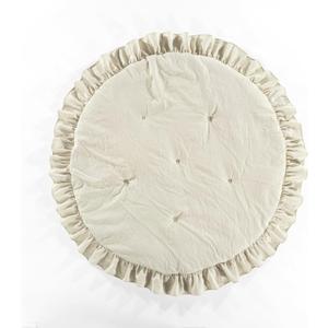 Lush Decor Baby Round Ruffle Play Mat, 36" Diameter, Neutral