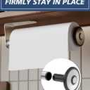 Paper Towel Holder Under Cabinet Adhesive or Wall Mounted Easy Tear One Hand Stainless Steel Fit Rolls(Silver) (Brushed Nickel)