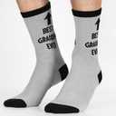 2 x Veachog Best Dad Grandpa Socks for Men, Funny Fathers Day Birthday Gifts for Grandpa Dad Daddy to be Gifts for Grandfather (Grandpa Isnt Sleeping Grey)