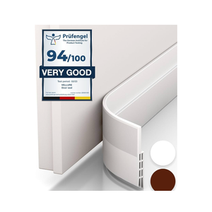 Vellure® Door Draft stoppers for Bottom of Door - New Premium Door Sweep/Door Seal Strip (Save Energy – installs Quickly and Easily) Door Weather Stripping, Ideal for Keeping Out Cold (5x39 White)