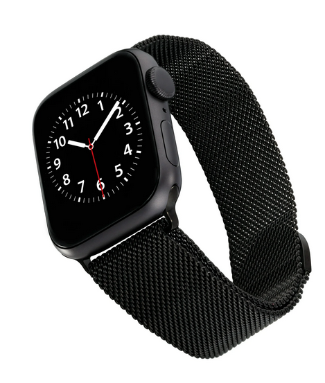WITHit Black Stainless Steel Mesh Band for 38/40/41mm Apple Watch®